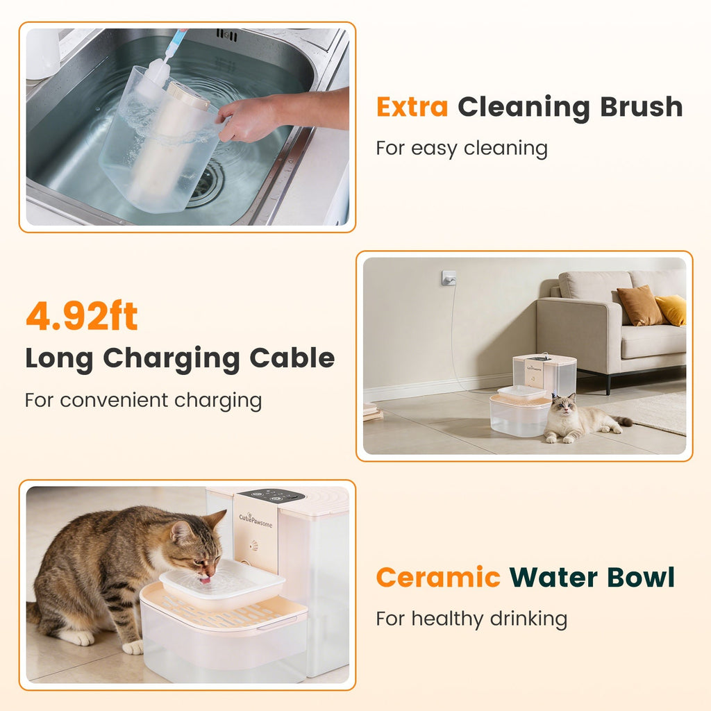 1Pc Smart Pet Water Fountain Automatic Cat Water Dispenser 4.5L