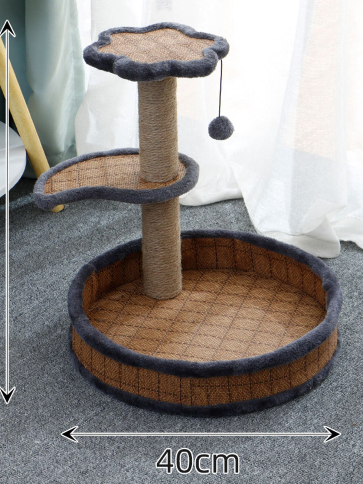 Cat Scratching Post with Cat Bed and Toy