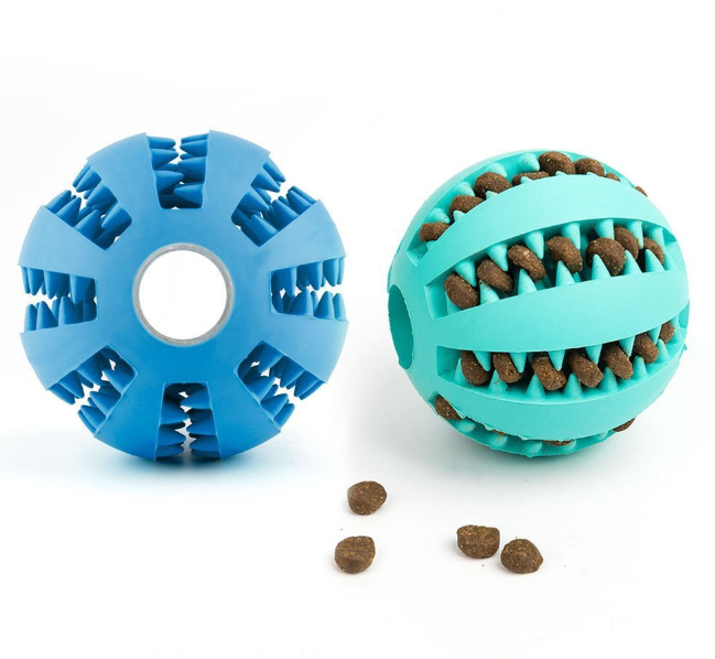 Pet Food Feeder Balls Dog Cat Puppy Teeth Chew Toys Ball